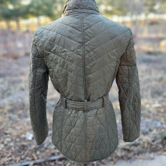 Halogen Womens Quilted Belted Jacket Coat Size M, Pre-owned - Picture 2 of 10